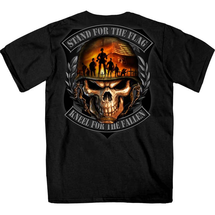 Hot Leathers GMD1501 Stativ för Flag Skull T-shirt för wholesale av Hot Leathers