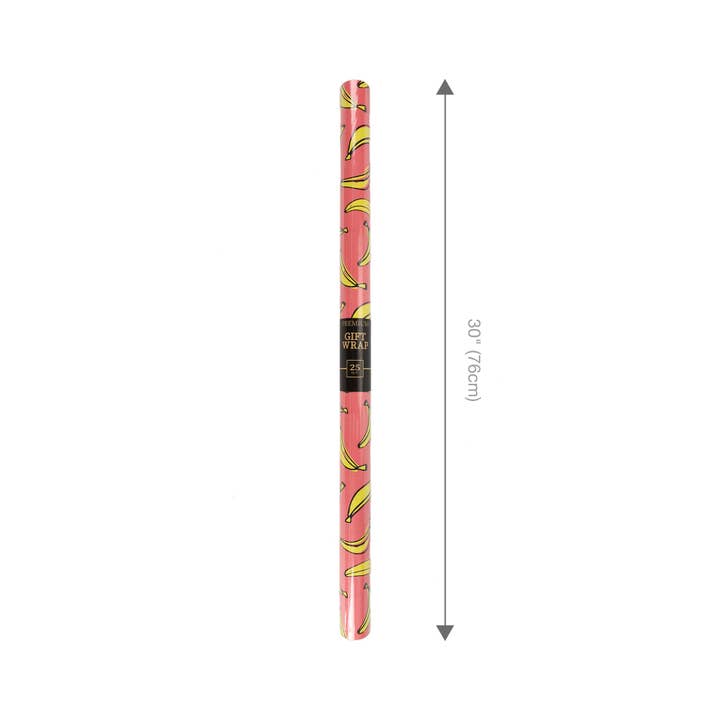 LA Ribbons Wholesale - Wholesale Wrapping Paper Roll - 30" x 10' Wrapping Paper | Banana Pink/Yellow