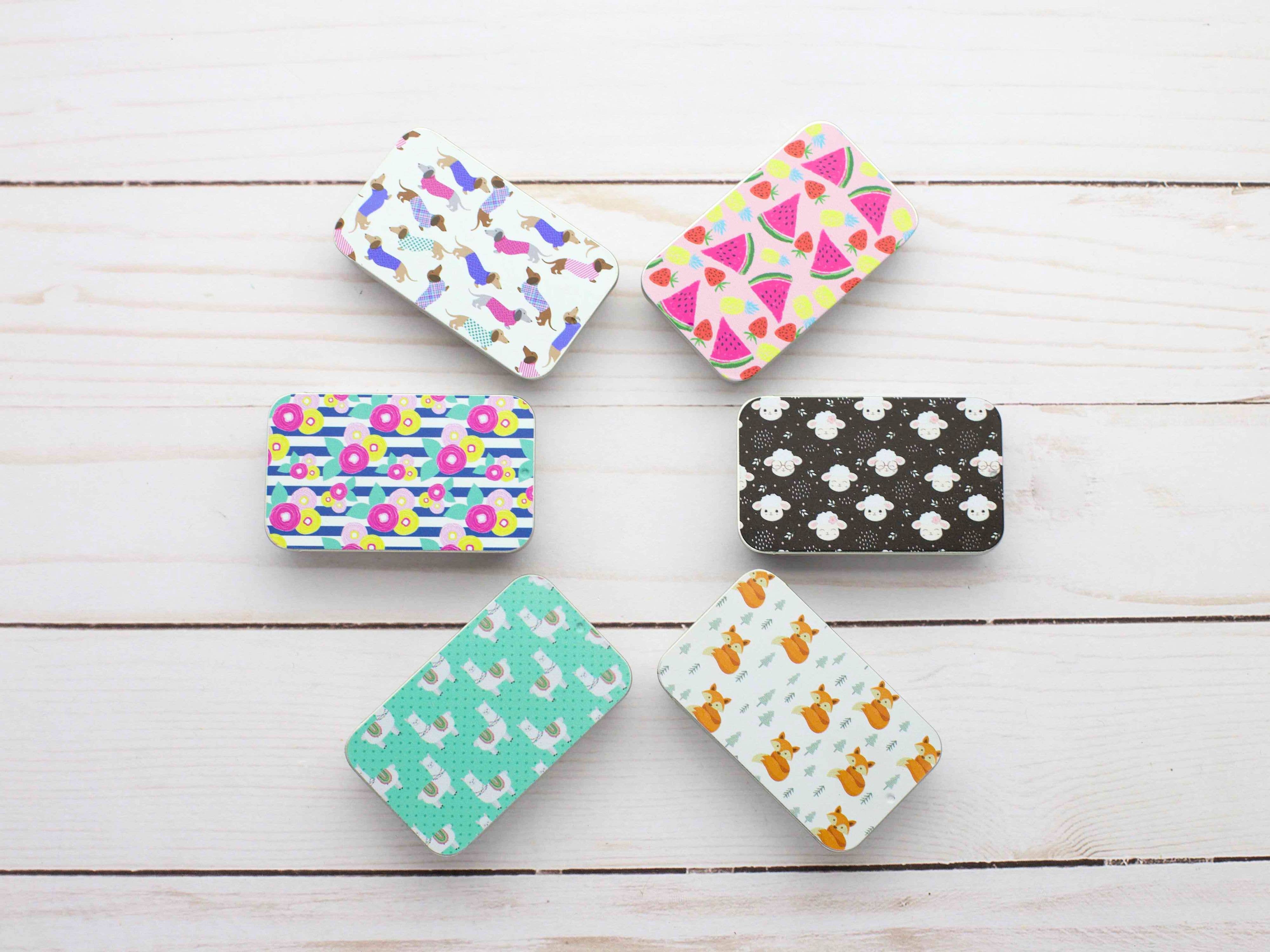 Fox & Pine Stitches - Wholesale Knitting/Crochet Supplies - Print Slide Top|  Storage Tins6