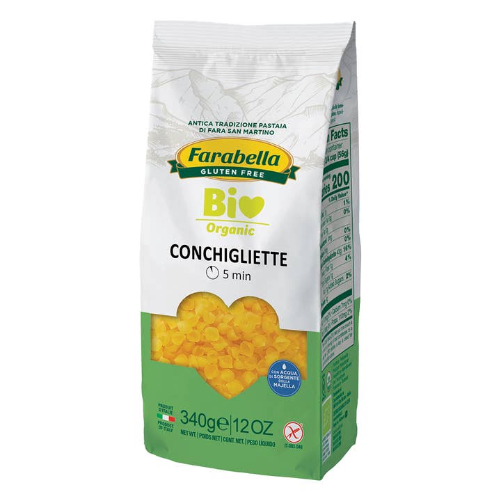 Farabella Gluten Free BIO Conchigliette for wholesale by Quattrobimbi Imports Inc
