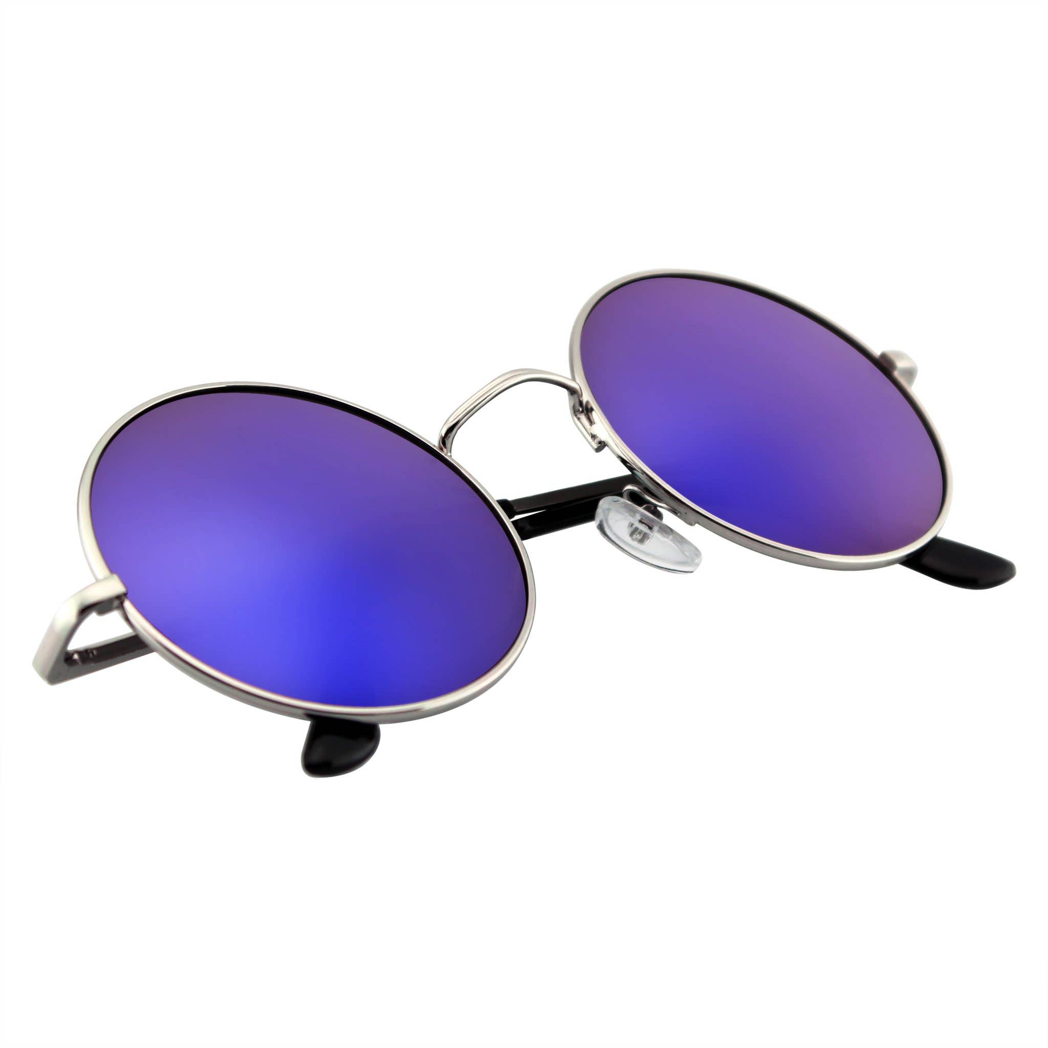Emblem Eyewear - Wholesale Sunglasses - Unisex - Premium Round Metal Mirrored Full Mirror Circle Sunglasses11
