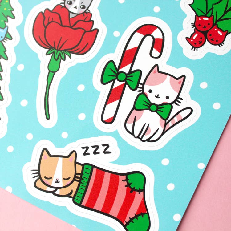 PONY PEOPLE - Wholesale Sticker - Jolly Kittens Christmas Sticker Set2