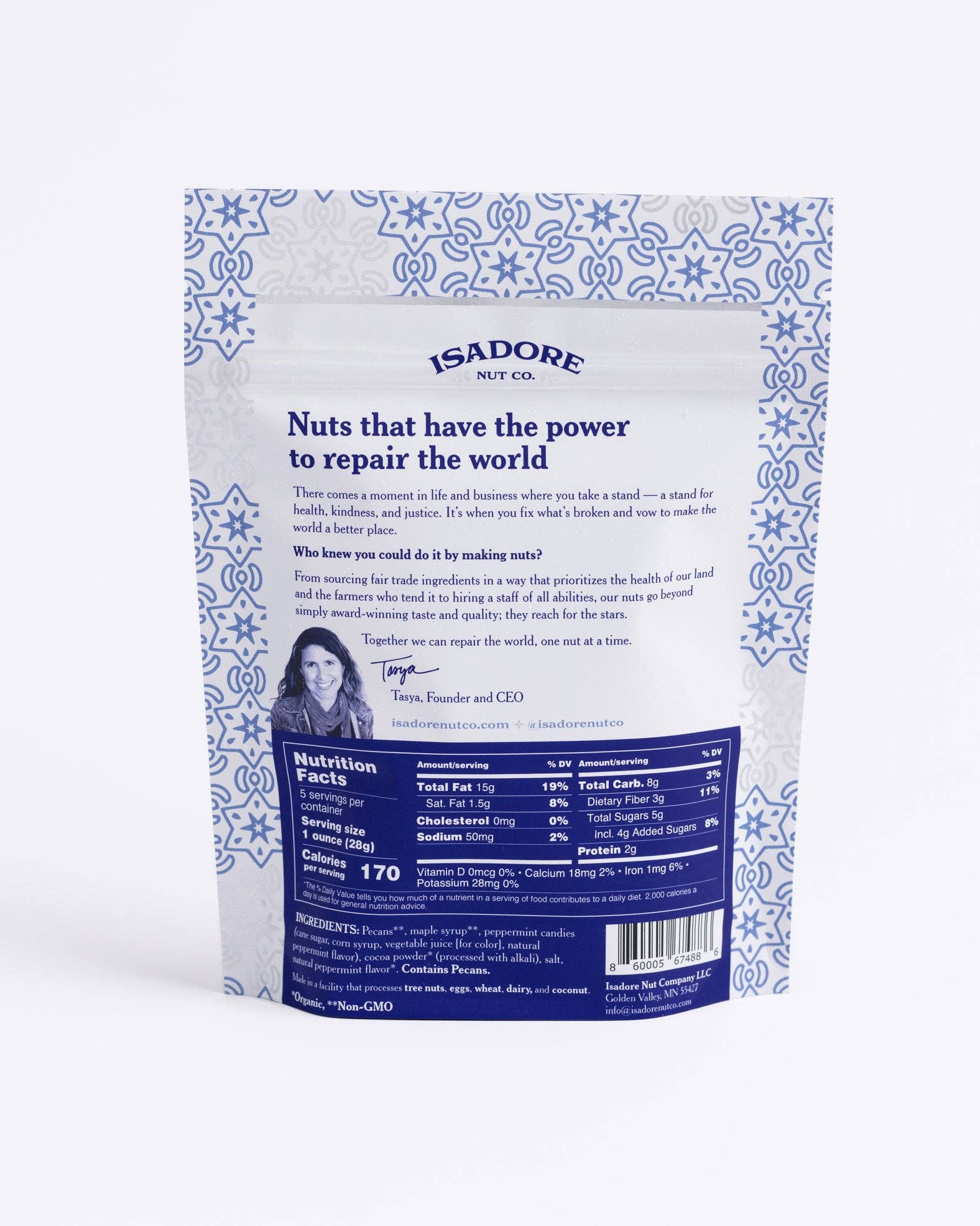 Isadore Nut Company - Wholesale Nuts - Cocoa Mint Pecans: Premium Roasted- 5 oz- Non-GMO3