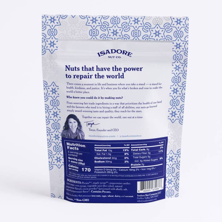 Isadore Nut Company - Wholesale Nuts - Cocoa Mint Pecans: Premium Roasted- 5 oz- Non-GMO3