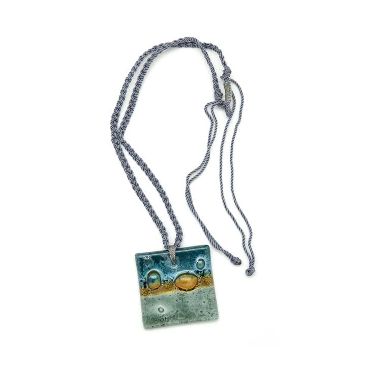 Dunitz & Company - Wholesale Pendant/Charm Necklace - Square Glass Pendant Necklace4
