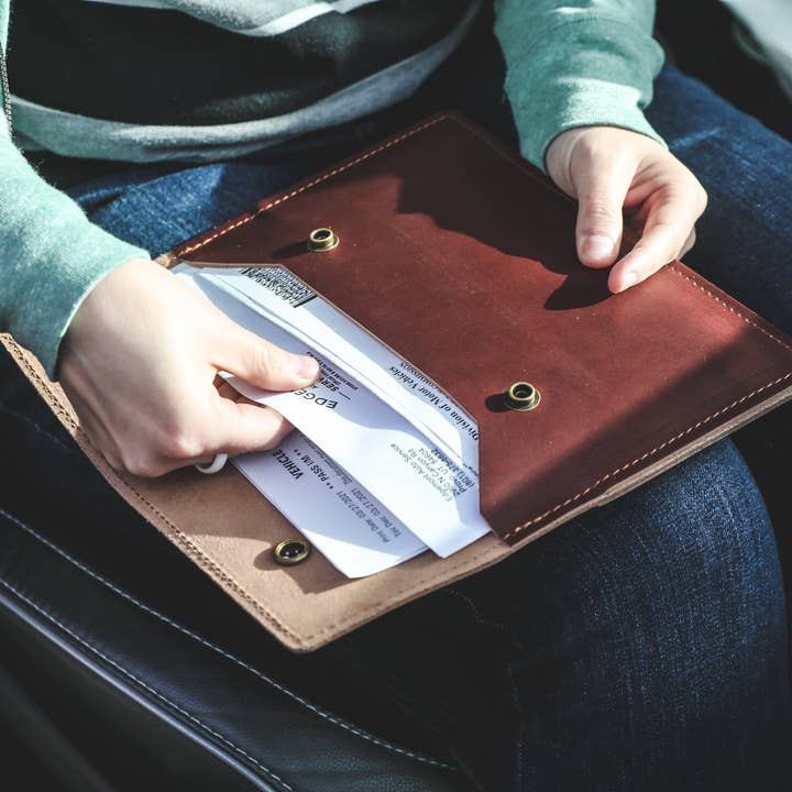 organisateur de documents en cuir pour la vente par Rustico