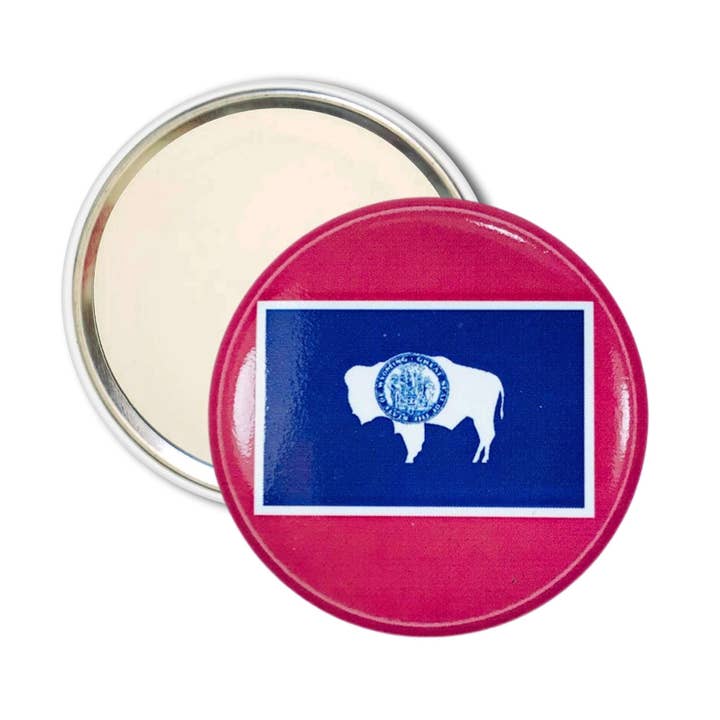 Pocket Mirror - Wyoming State Flag - USA for wholesale by Astur Pins