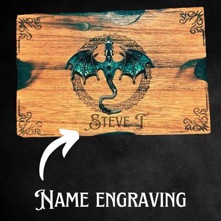 Timeless Motifs – wholesale Jewellery box/organiser – Dragon Keepsake Wood Box, Gothic dragons gift1