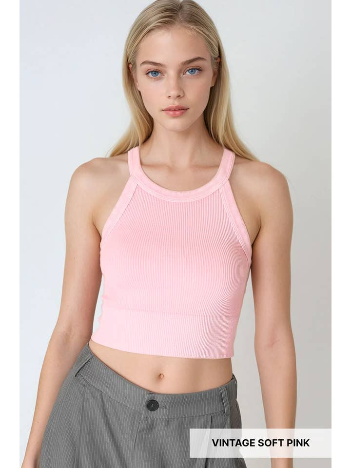 NIKIBIKI - Wholesale Knit Top - Women's - NS8307- Vintage High Neck Crop Top5