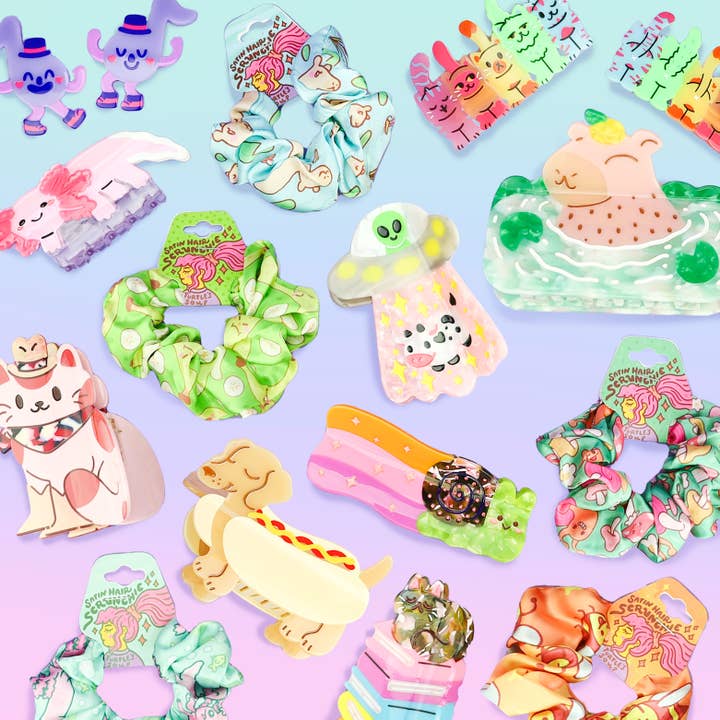 Turtle's Soup - Wholesale Scrunchie - Women's - Snail Mushroom Scrunchie, Cute Hair Accessories, Hair Ties