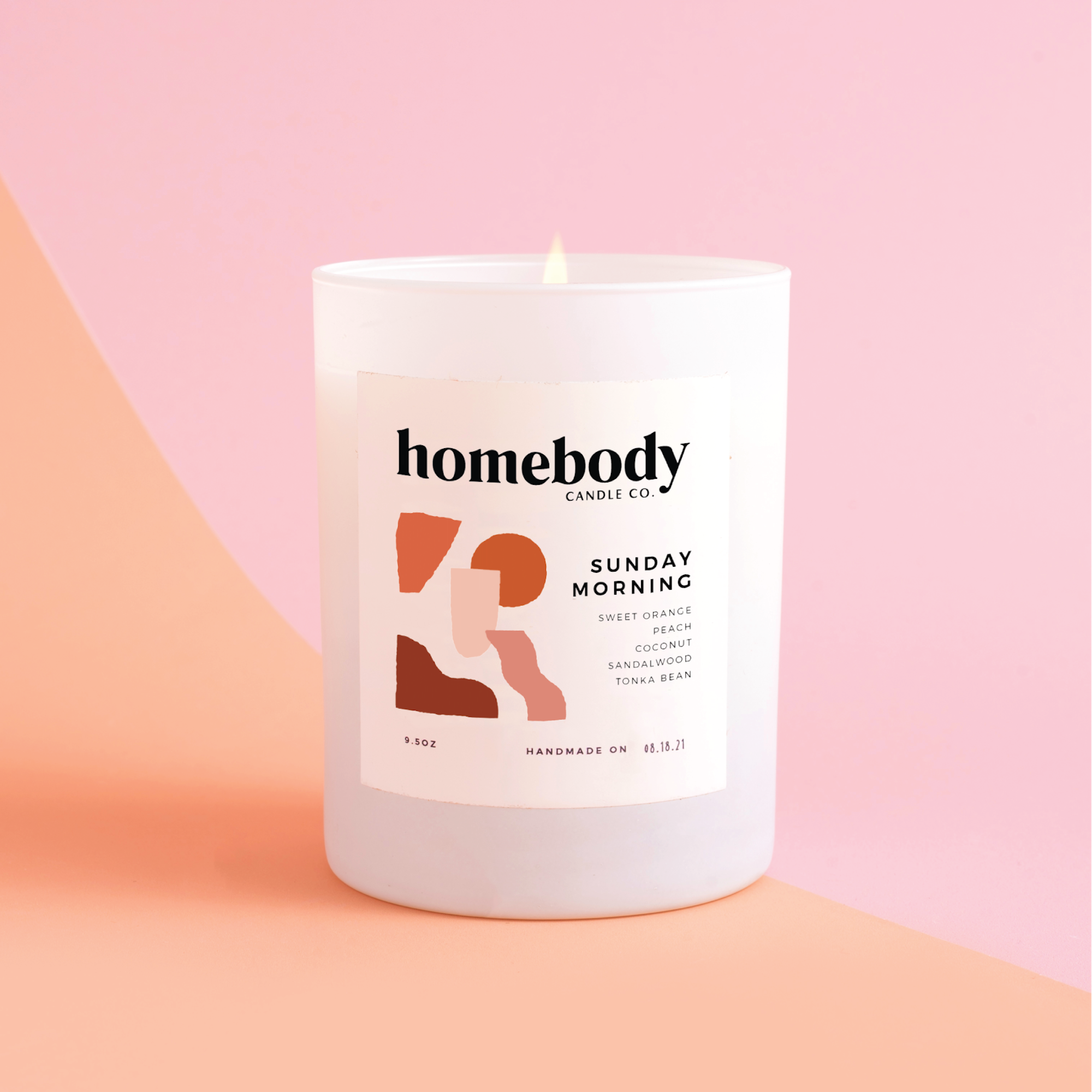 Homebody Candle Co. – Vela em jarro/copo por atacado – Domingo de manhã • queimar + florescer vela1