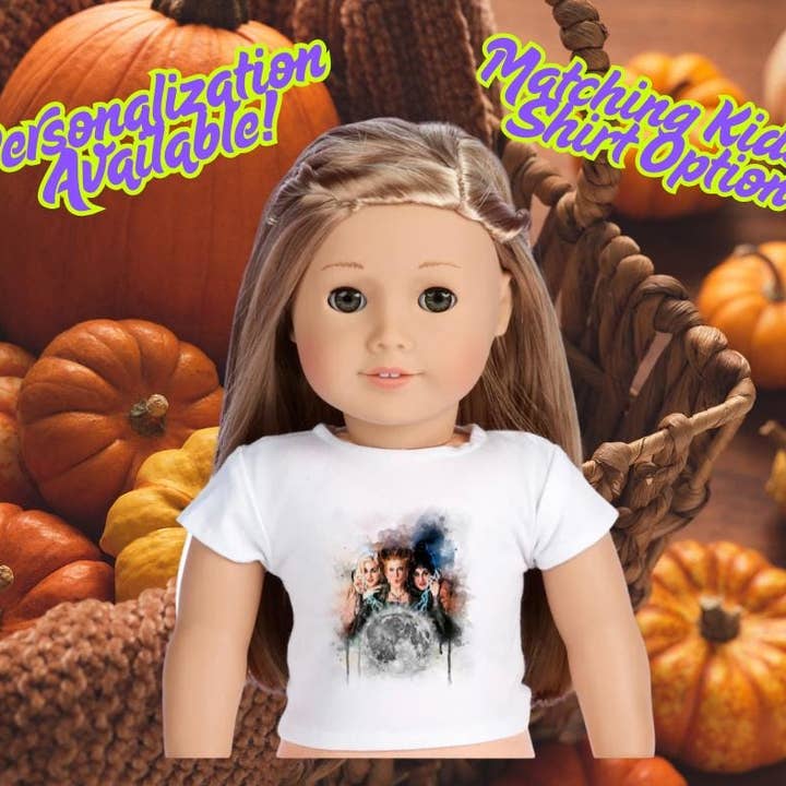 Watercolor Witches Doll & Kids Matching T-Shirts for wholesale by Hatch & Hug