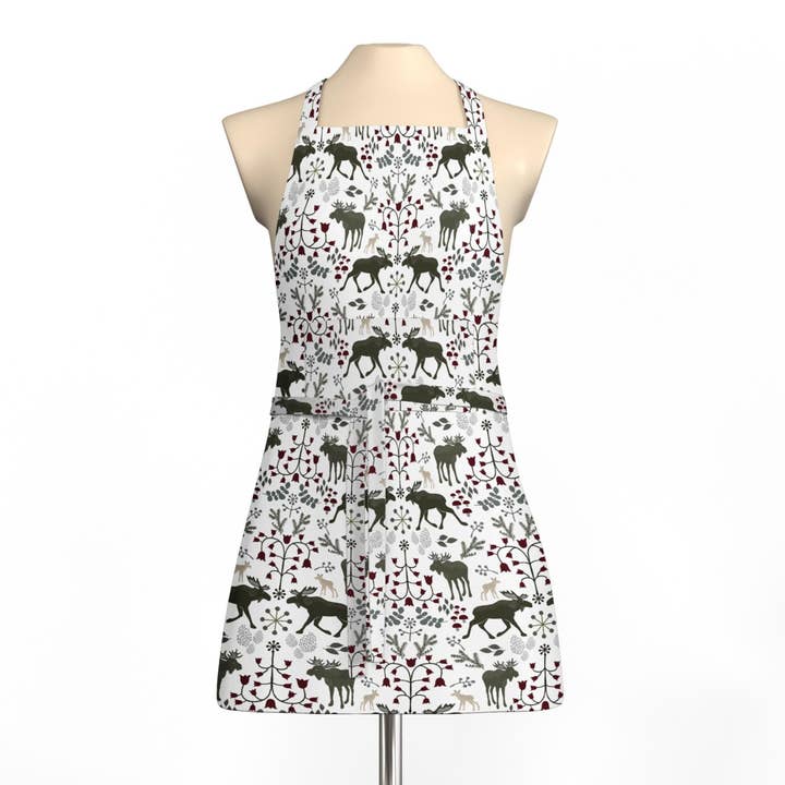 King of the Forest Khaki Green Apron With Pocket for wholesale by Arvidssons Textil