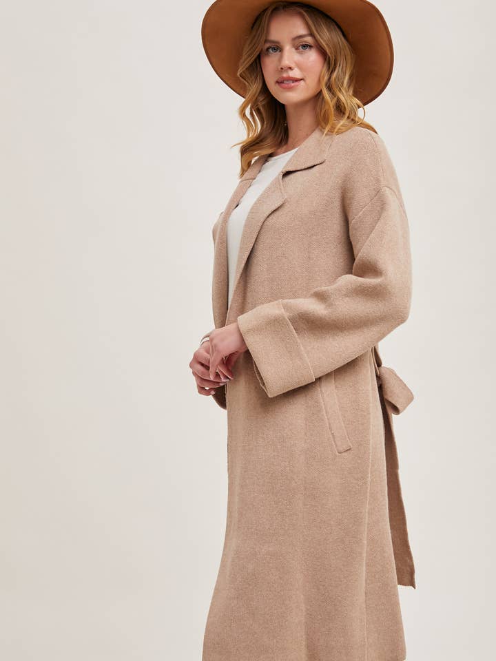 Bluivy - Wholesale Trench Coat - Women's - EFFORTLESS KNITTED TRENCH COAT