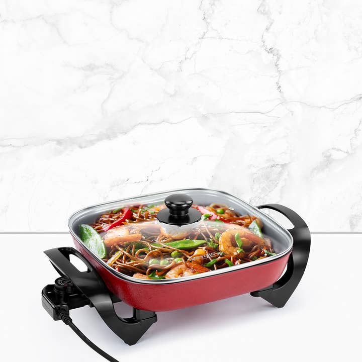 Holstein Housewares - Wholesale Kitchen Appliance - Holstein Housewares 12-inch Non-stick Electric Skillet 4