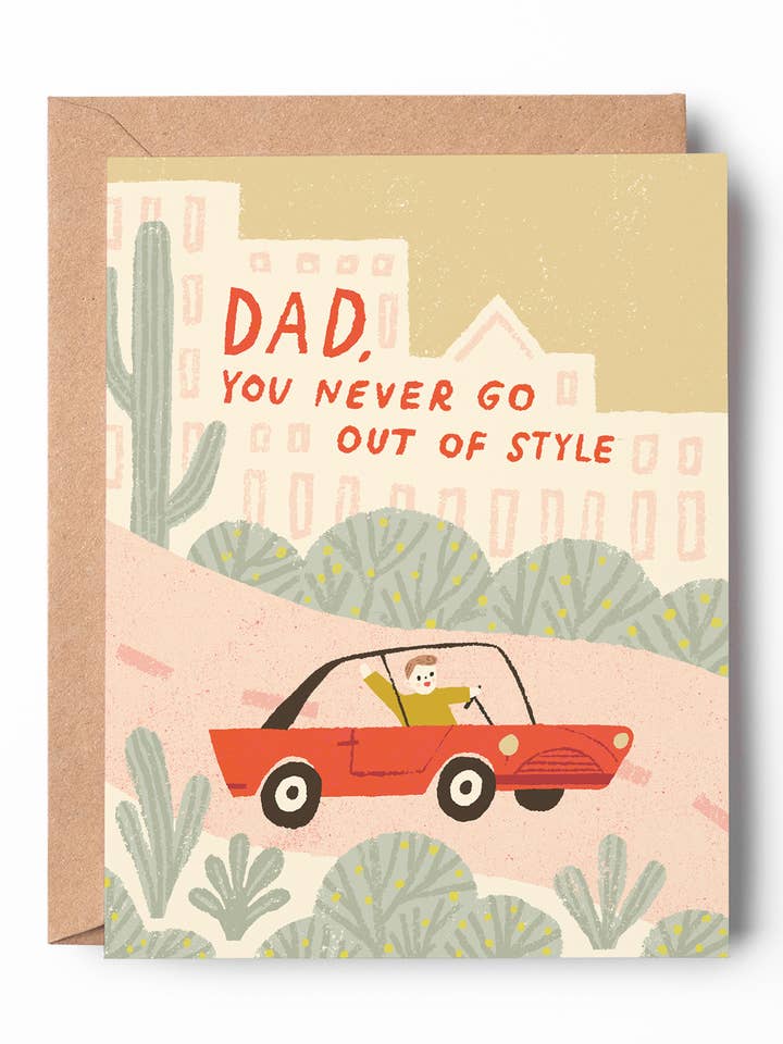 Cartão Retro para o Pai | Cartão Fixe para o Dia do Pai por atacado de Chloe Welch Art