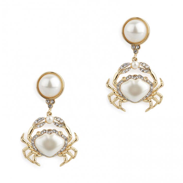 Crab Drop Earrings for wholesale by Bill Skinner