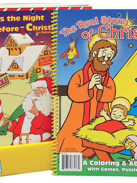 24-Pack Christmas Traditional Coloring Books 8.5"x11" for wholesale by Really Big Coloring Books | ColoringBook.com