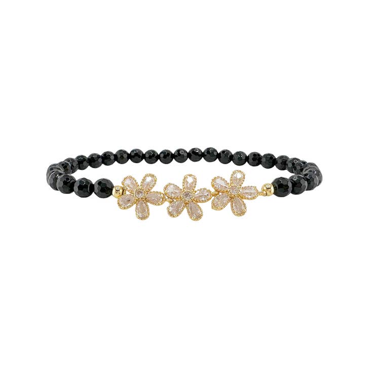 Love, Lisa - Wholesale Anklet - Felicity Stretch Flower CZ Anklet