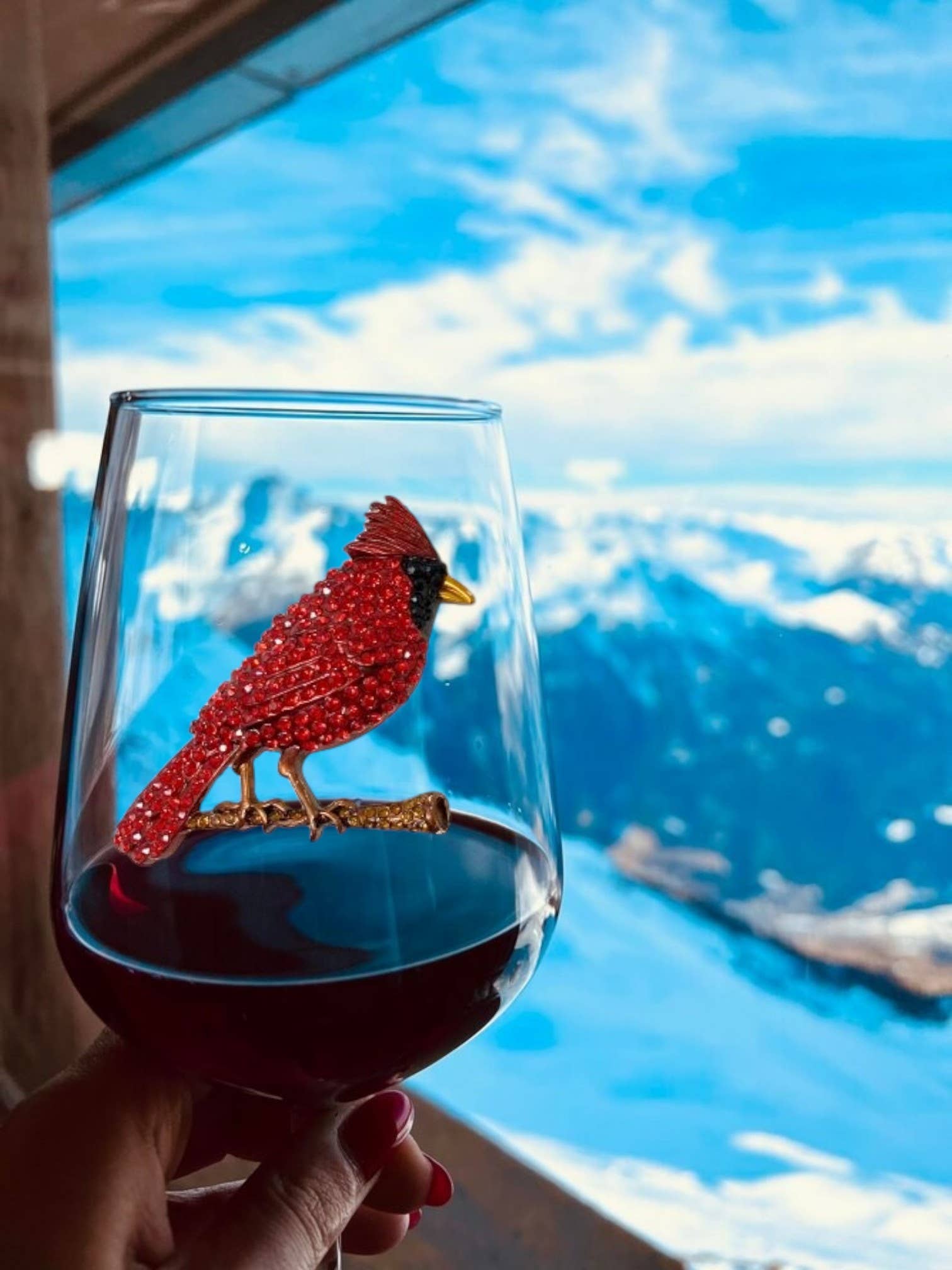 The Queens' Jewels® – Großhandel Weingläser – Kardinal Jeweled Weinglas mit Stiel2