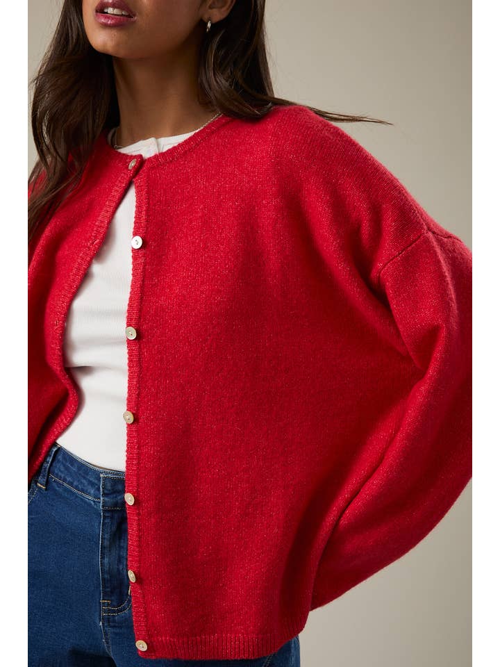 LE LIS - Wholesale Cardigan - Women's - LONG SLEEVE CREW NECK SWEATER CARDIGAN62