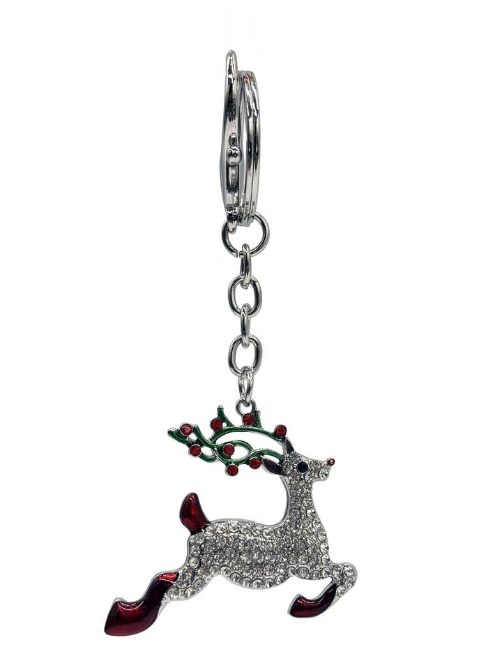 Reindeer Diamante Keyring for wholesale by Wildtouch