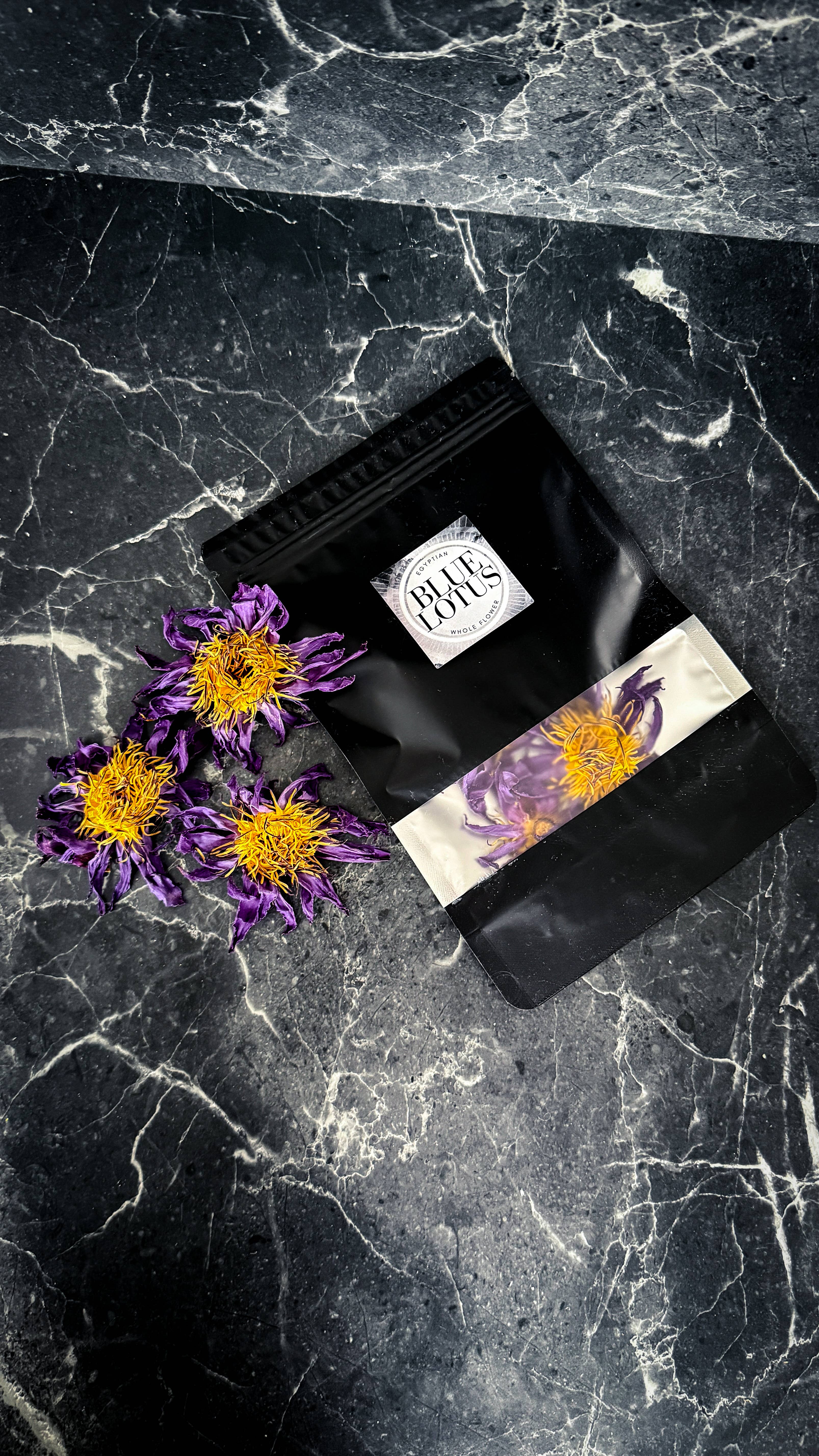 Lunar Herbals – Engroshandel Løs te – 3 hele egyptiske blå lotusblomster – håndplukkede4