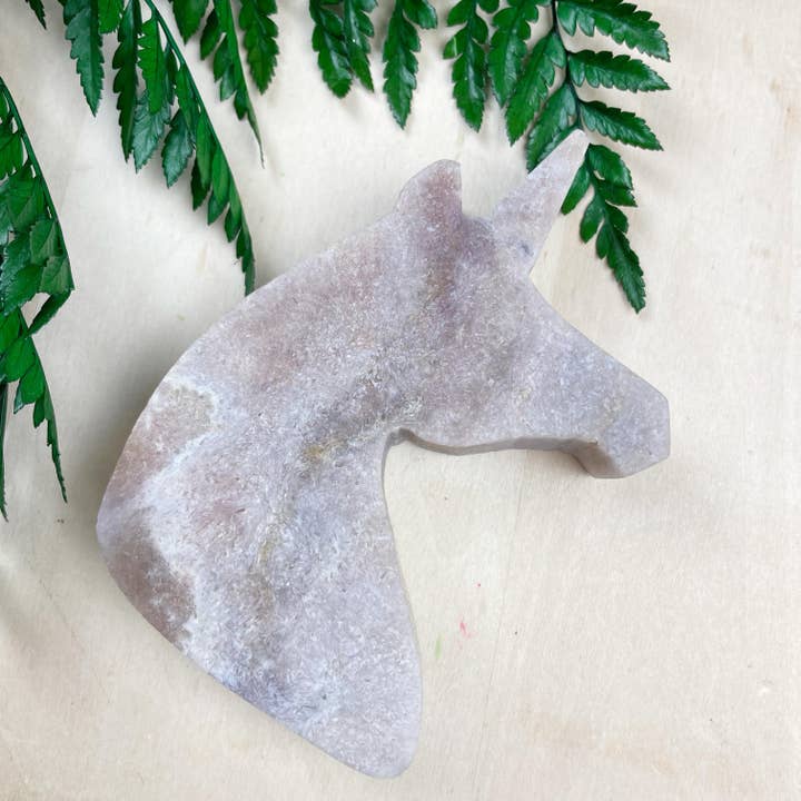 Ewelina Pas Jewelry - Wholesale Spiritual Stone/Crystal - Pink Amethyst Unicorn Carving