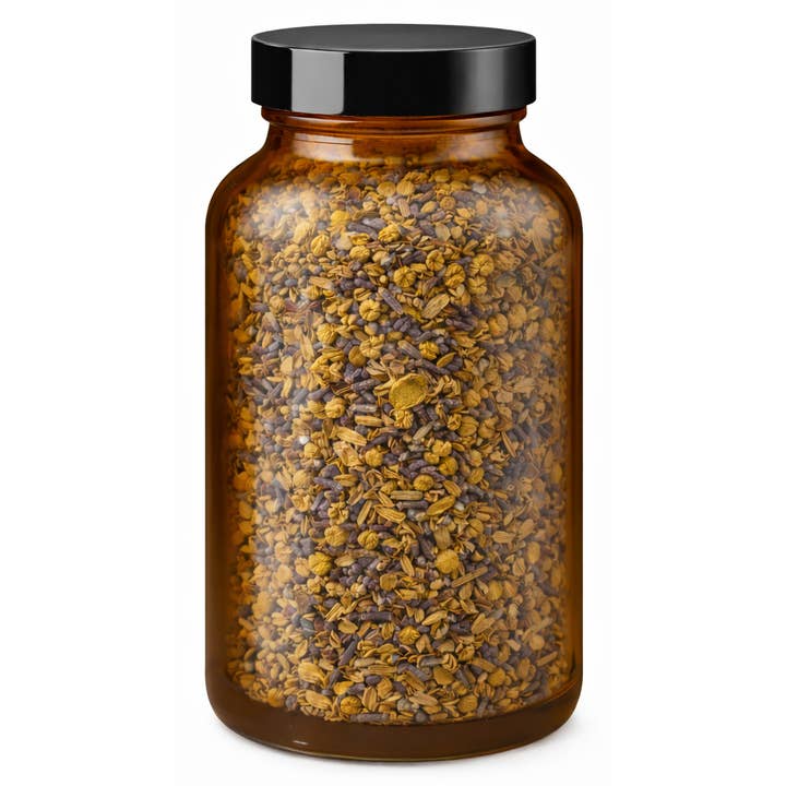 LA Herb - Wholesale Jar - Amber Glass Jar with Lid3