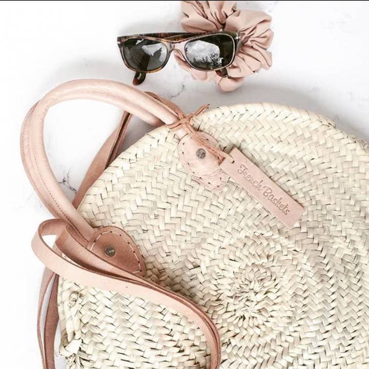 French Baskets - Vendita all'ingrosso Borsa da spiaggia - La migliore borsa rotonda in paglia French Baskets Tote Handbags 2 in pelle