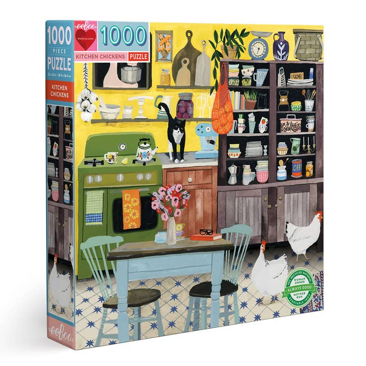Keukenkippen 1000 stuk puzzel voor wholesale door eeBoo