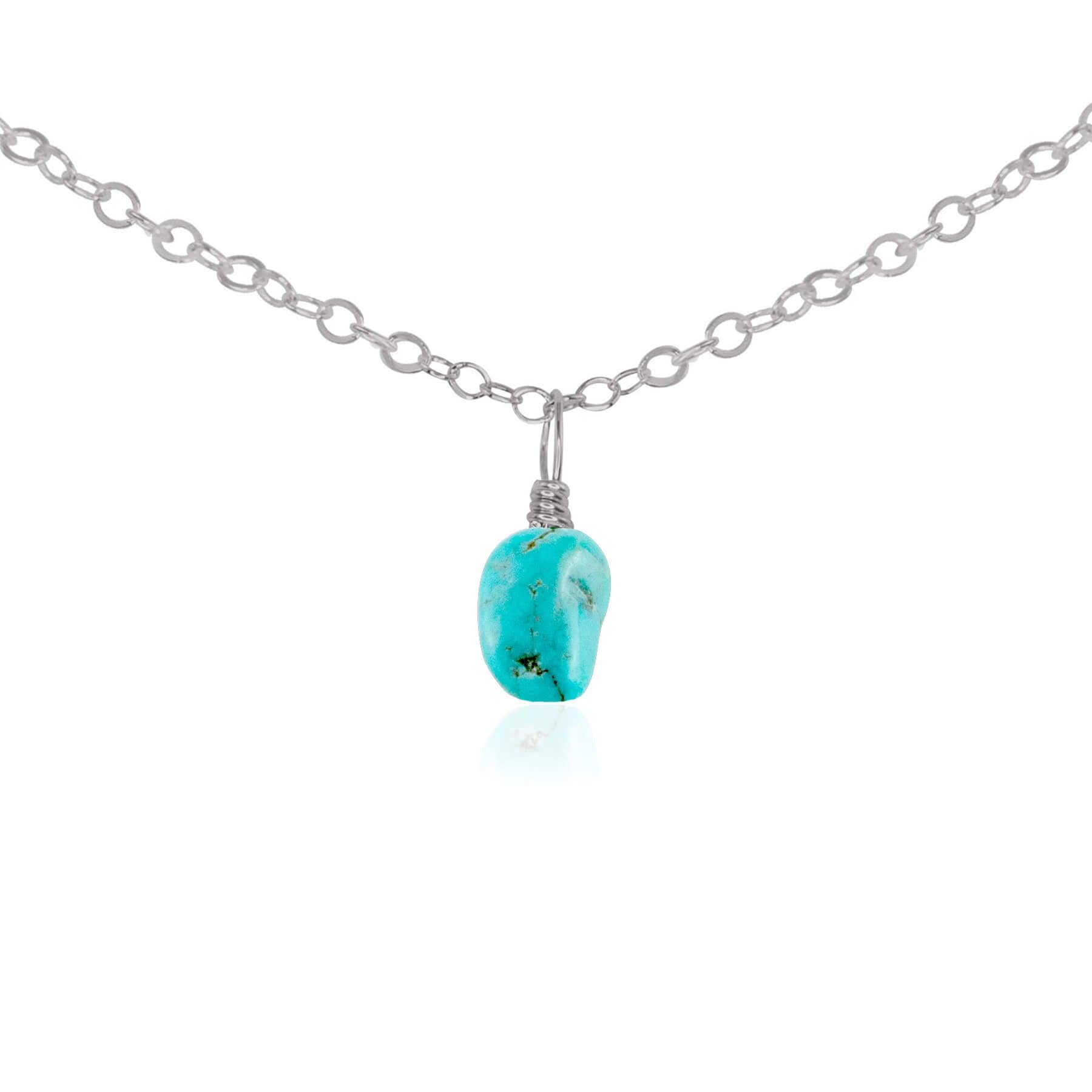 Luna Tide - Wholesale Choker/collar - Tiny Rough Turquoise Gemstone Pendant Choker1