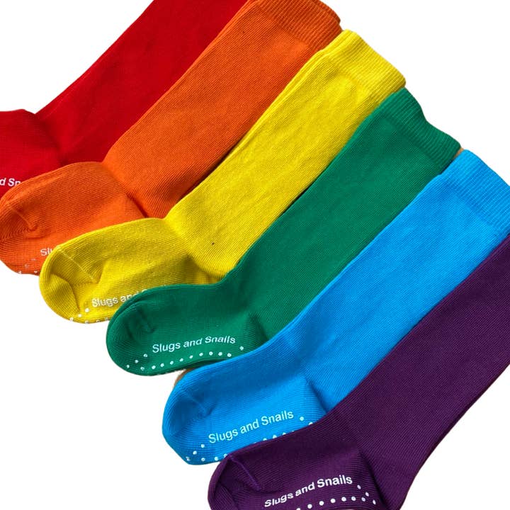 Slugs & Snails - Wholesale Socks - Kids - Block Colour Knee Socks - Rainbow - Amethyst Purple