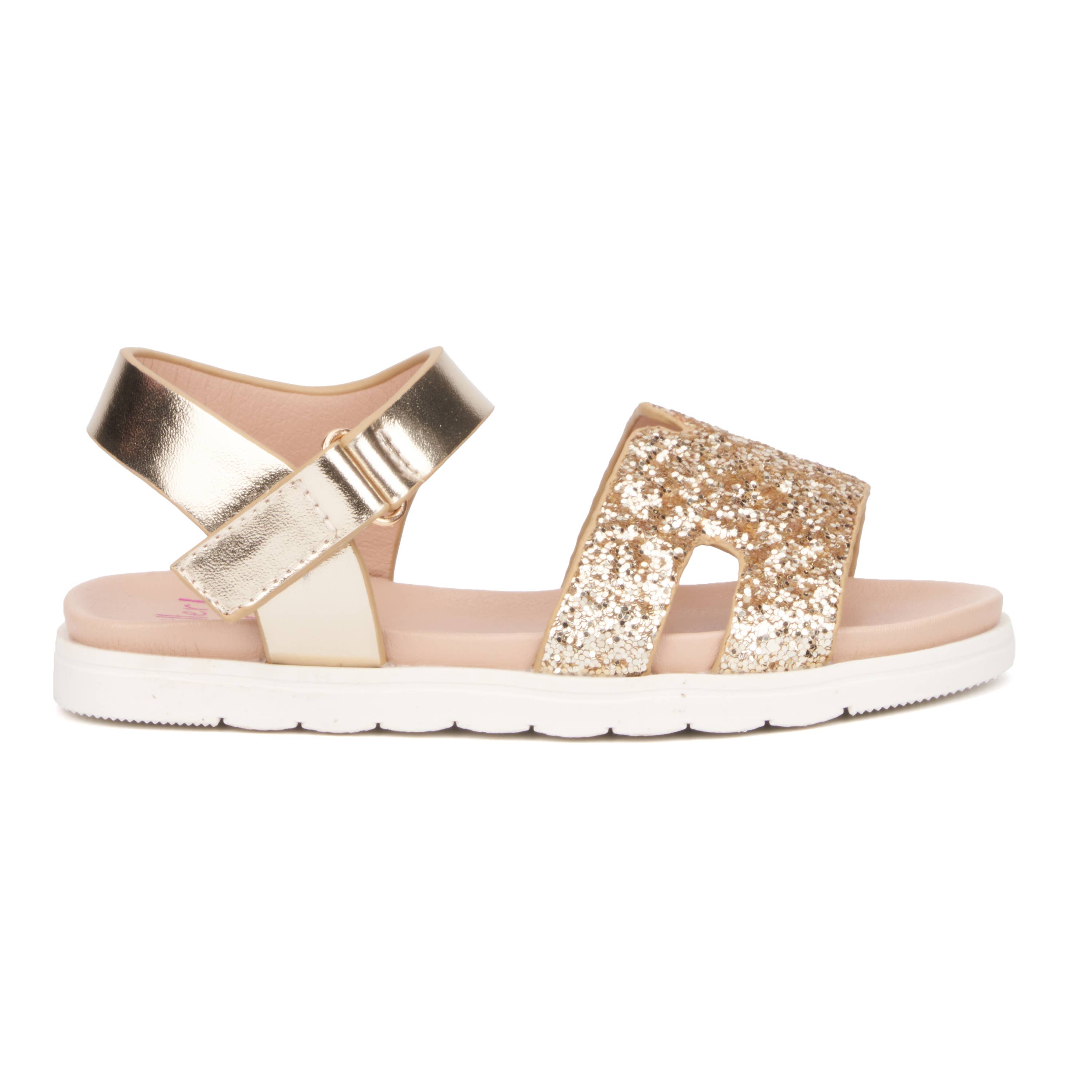 S3 Holding – wholesale Sandaler - Barn – Olivia Miller Flickors Sandaler med Glittrande H-band och Justerbar Rem1