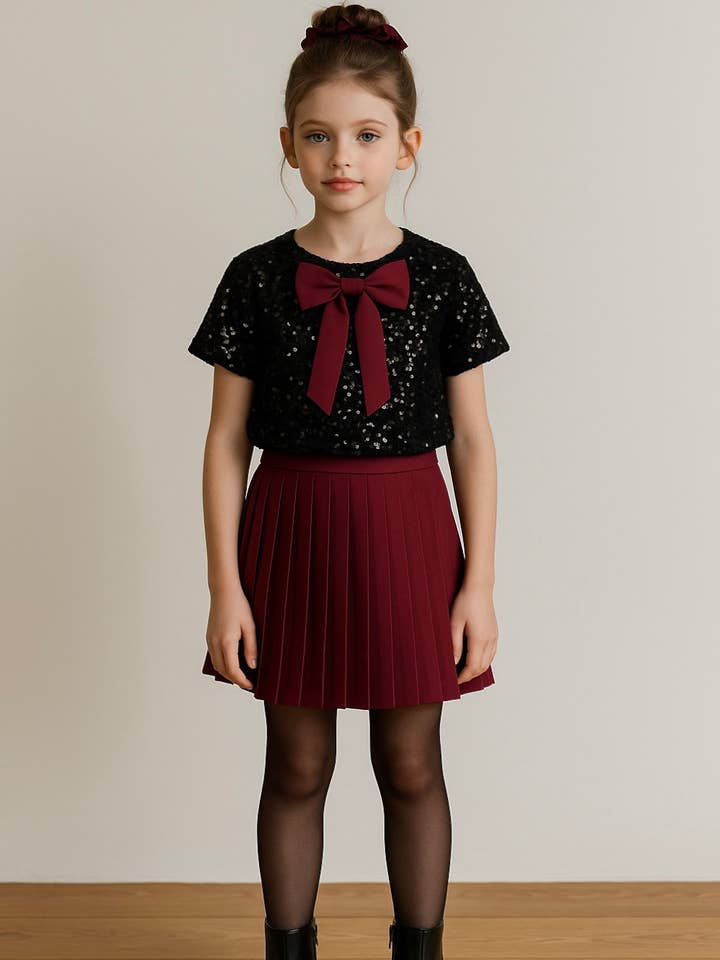 MINI MIGNON PARIS - Wholesale Top & Skirt Set - Kids - Girl's holiday party set1