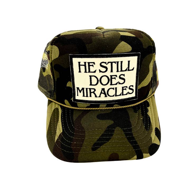 Billie Jane's Trucker Hats - Wholesale Trucker Hat - Women's - He Still Does Miracles . Embroidered Patch . Trucker Hat1