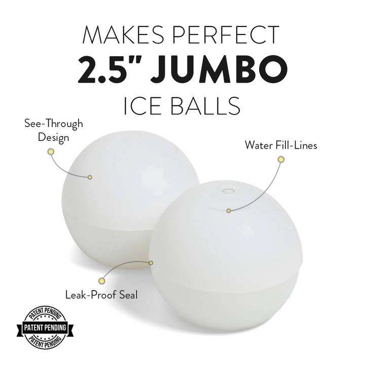 The Original Whiskey Ball - Vendita all'ingrosso Vassoi/stampi per ghiaccio - The Original Whiskey Ball - Set di 2 stampi per palline di ghiaccio1