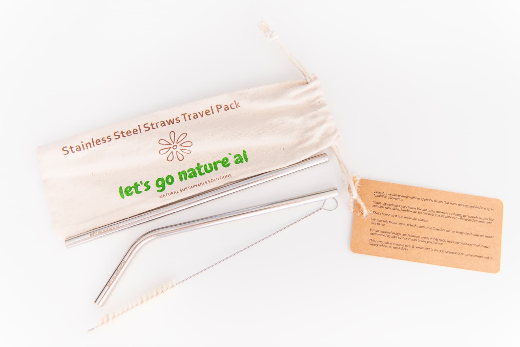 Goodly Gosh - Wholesale Drinking Straw - Reusable Stainless Steel Straw Set with Travel Bag0