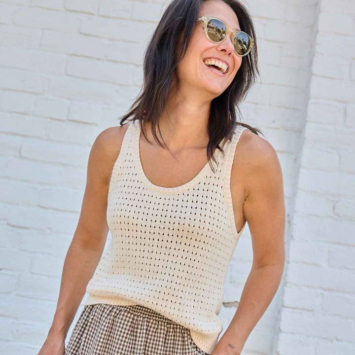 Bianca Pointelle Tank S26 for wholesale by Toad&Co