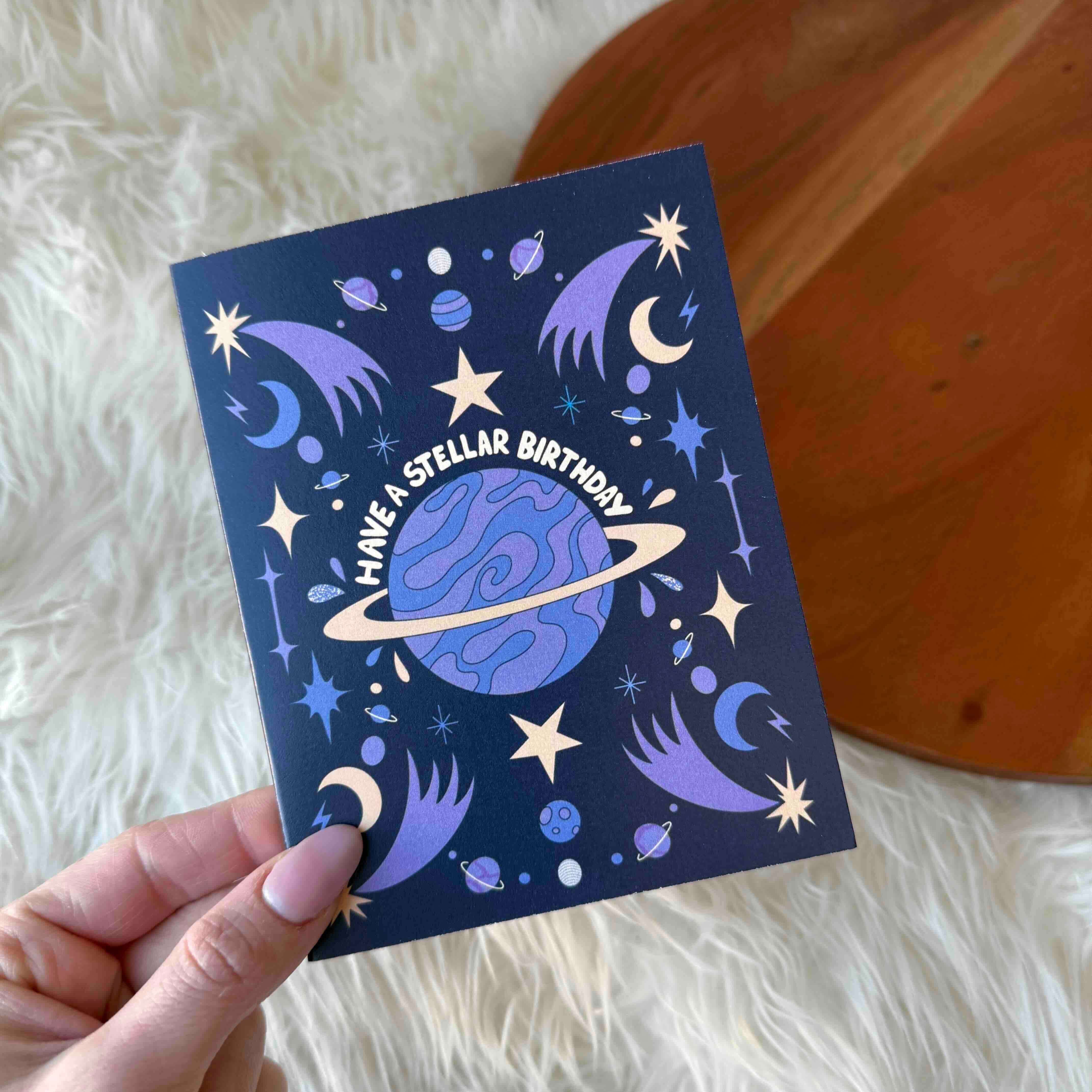 Big Moods - Wholesale Birthday Card - "Have a stellar birthday" Birthday Card2