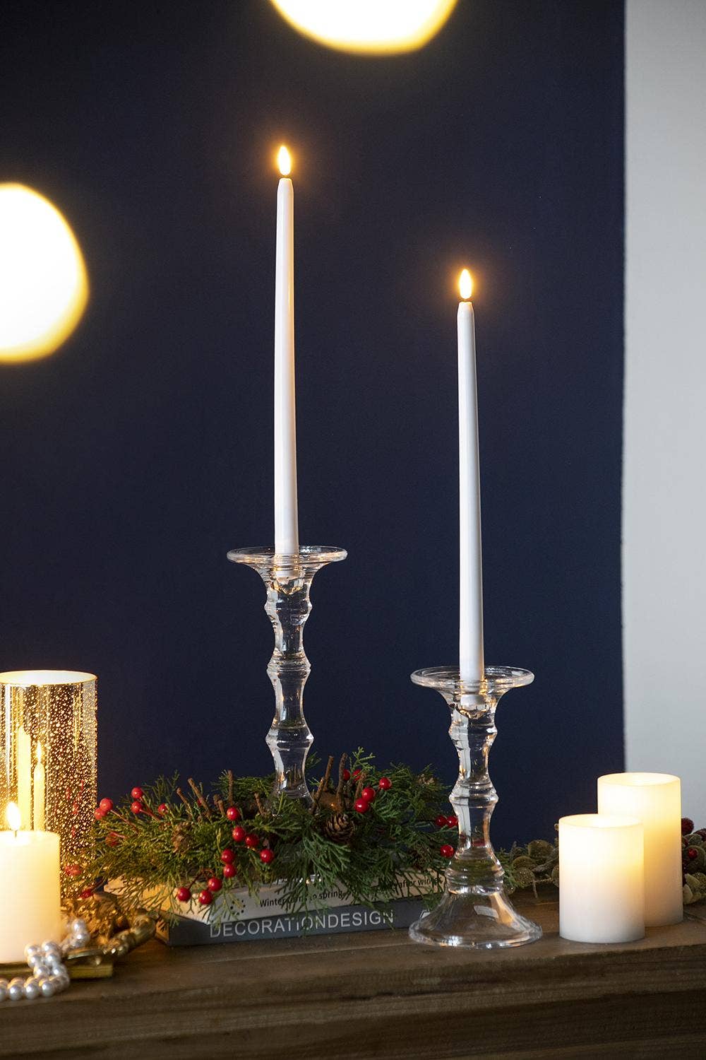 A&B Home Group Inc. - Wholesale Flameless Candle - S/2 15"H LED White LED Taper Candles with Remote Timer12