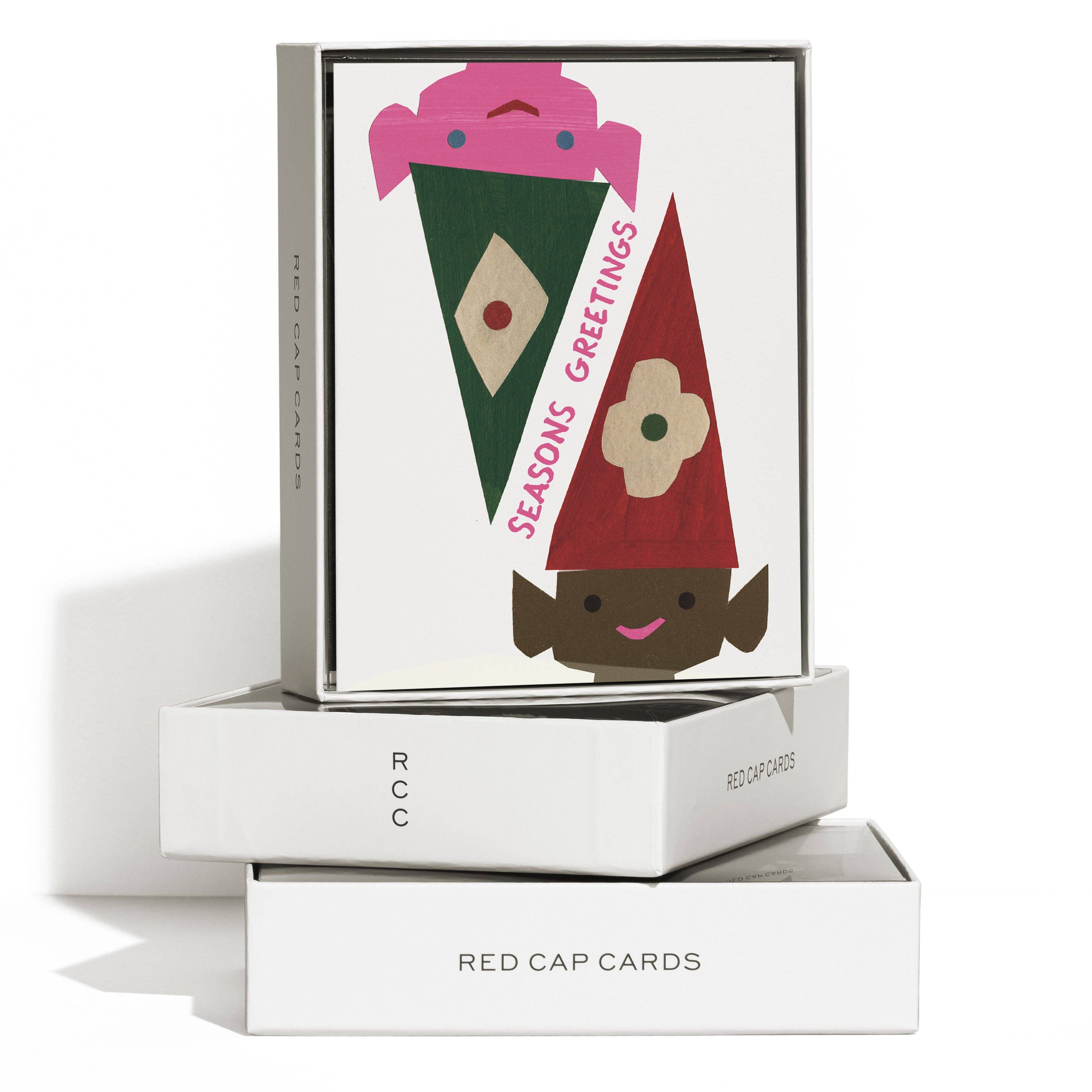 Red Cap Cards – wholesale Season’s Greetings card – Elves greeting card1