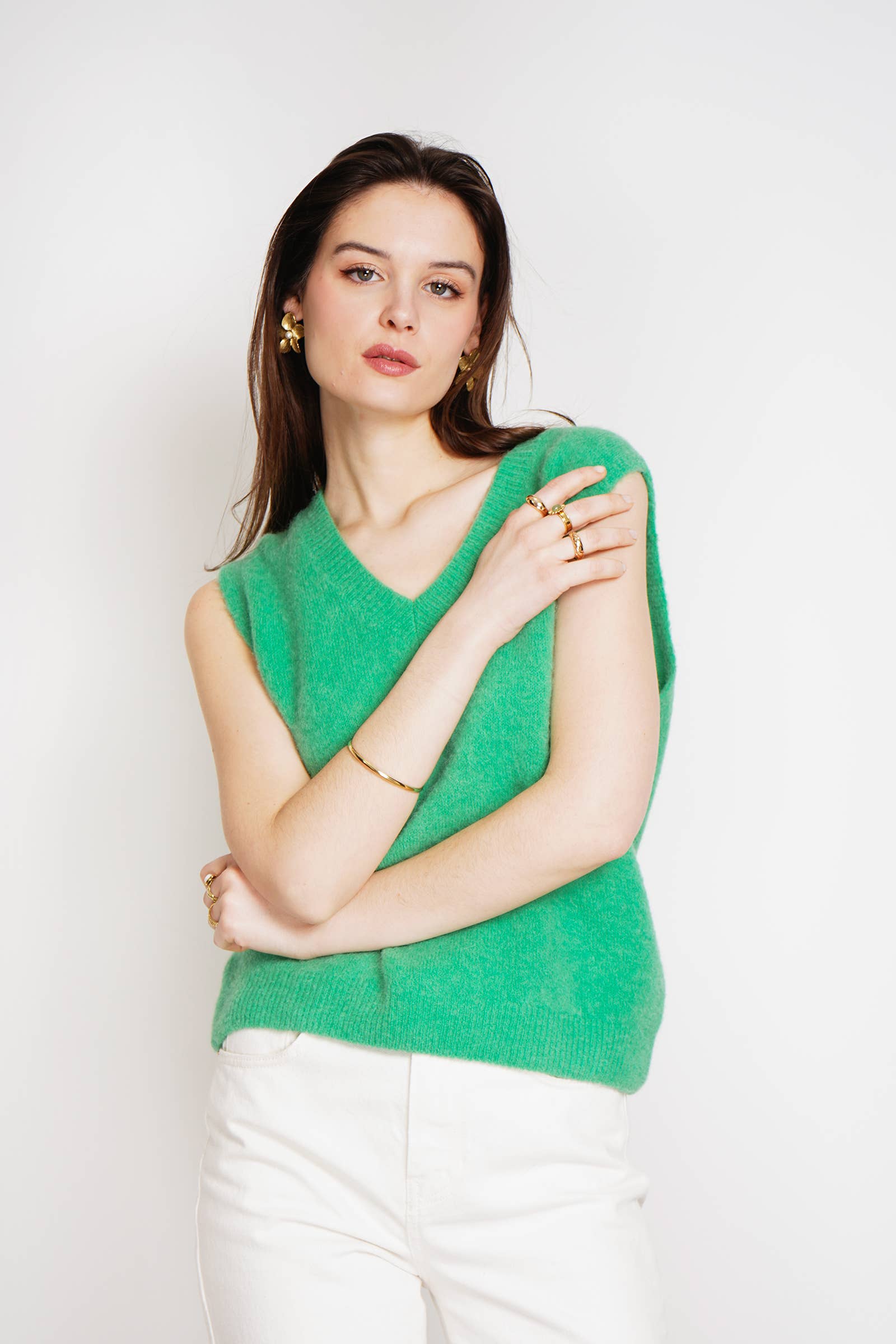 NOELINE – Engroshandel Pullover - Dame – Superfin alpaca vest uden ærmer 265106