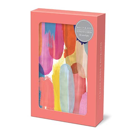 Punch Studio - Wholesale Stationery/Notecard Set - Molly & Rex Boxed Cards -DAUBS MULTI