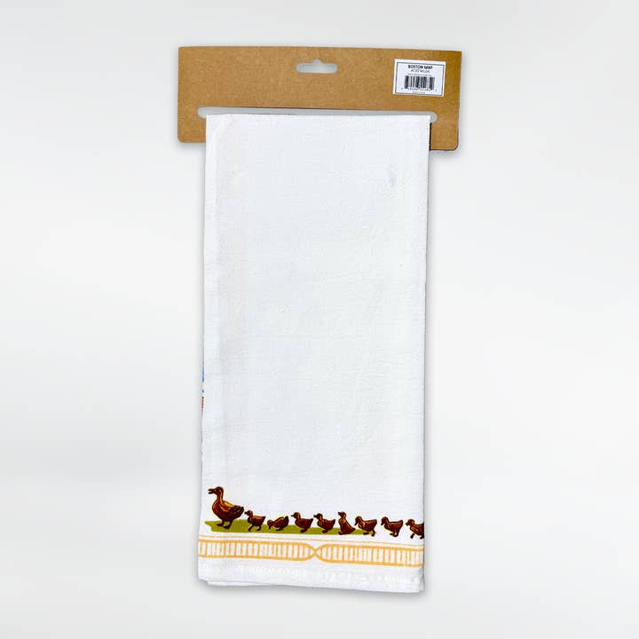 Commonwealth Souvenirs - Wholesale Tea Towel - Boston Vintage Map Tea Towel1