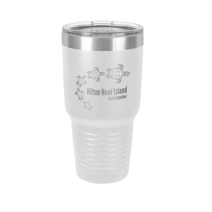 Gobelet Tortue de Mer 30oz Hilton Head Island Caroline du Sud pour la vente par Mermaid of Hilton Head