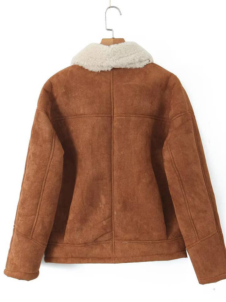 Aria Romance - Wholesale Fur/Faux Fur Coat - Women's - Retro Lambskin Trench Coat8