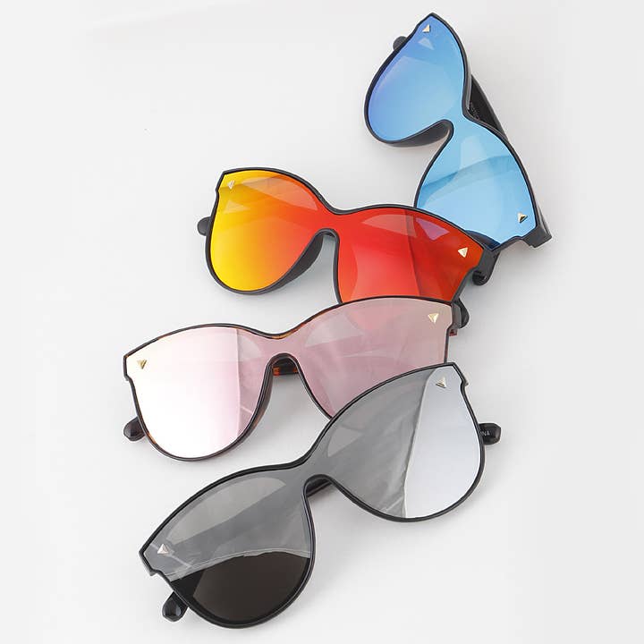 Multicolor Mirror Shades Sunglasses for wholesale on Faire