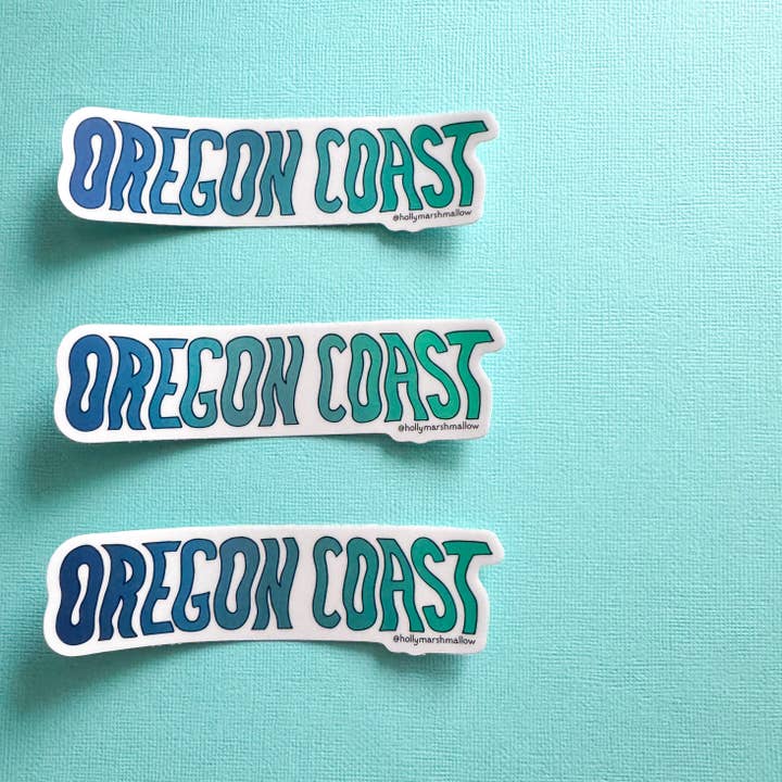 hollymarshmallow - Wholesale Sticker - Oregon Coast Vaporwave Sticker3