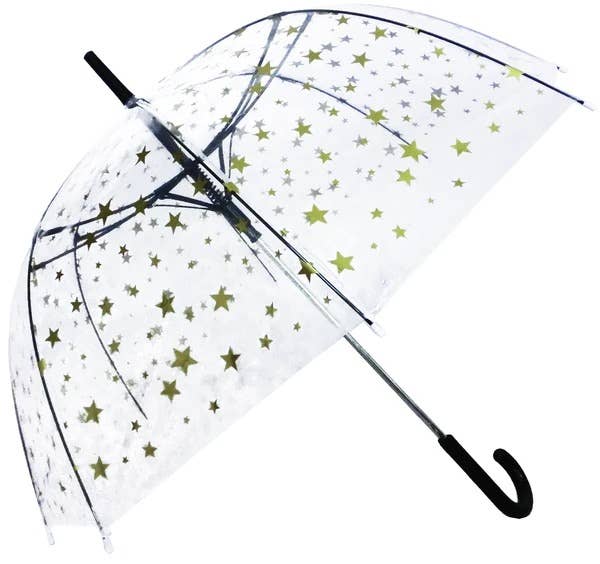 Gold Star Clear Umbrella for wholesale on Faire0